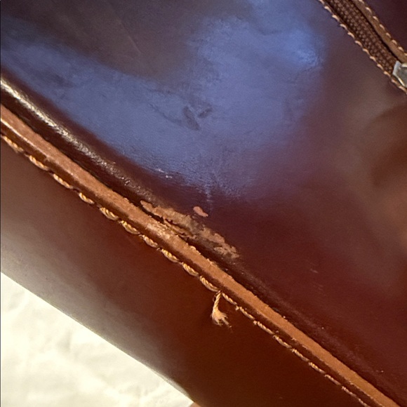 Vera Pelle Giorgio Costa Brown Leather Crossbody Bag - Picture 14 of 14